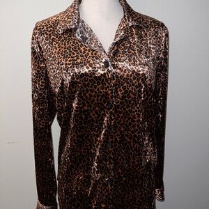 Dolls Kill Velvet Button-Up Shirt